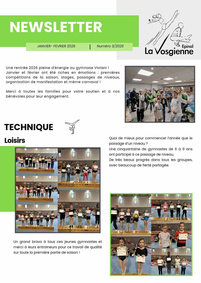 Newsletter Janvier Février 2026